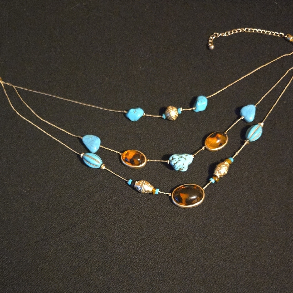 Elegant Gold and Turquoise Necklace